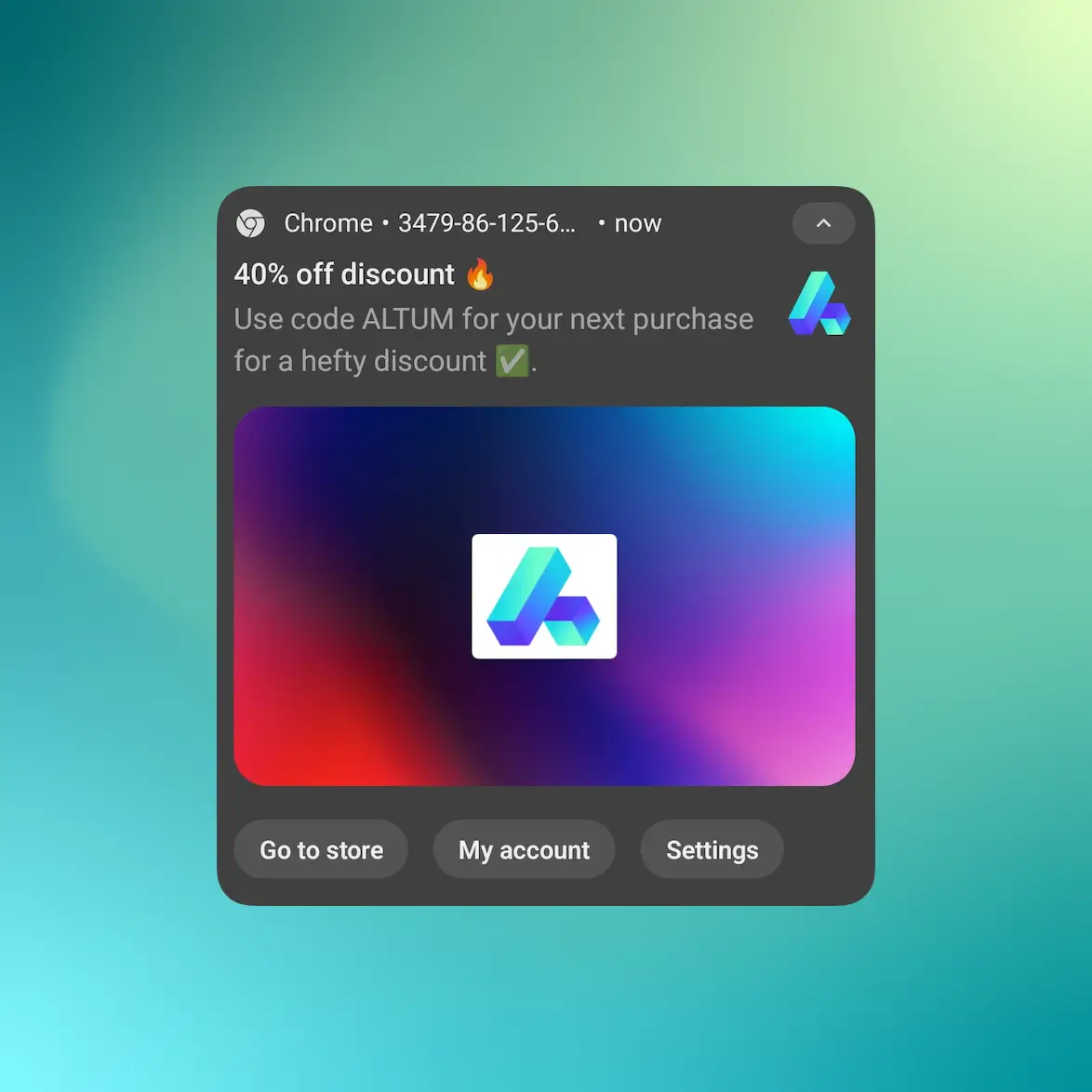 Uygulamanın web push bildirimleri gönderme ekran görüntüsü